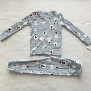 Snowmen & Snowflakes Waffle Knit Pajamas NWT